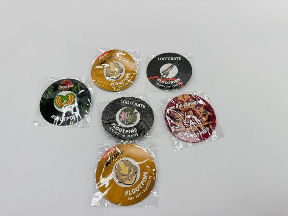 Loot Crate Loot Pins Enamel Pin Lot Avatar Jurassic Park Big Lebowski New